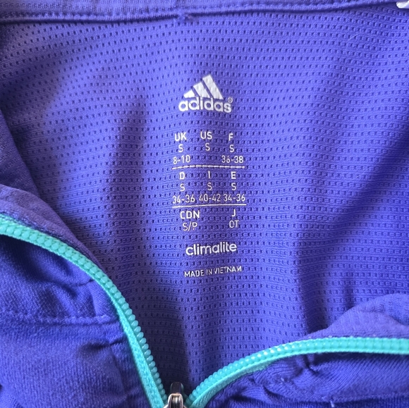 Adidas quater zip top with thumb holes size small - Picture 6 of 8